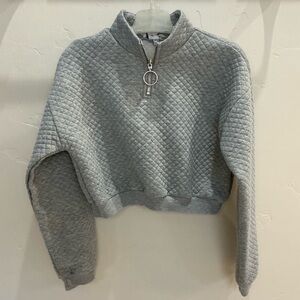 Princess Polly Gray Quilted 1/4 Zip